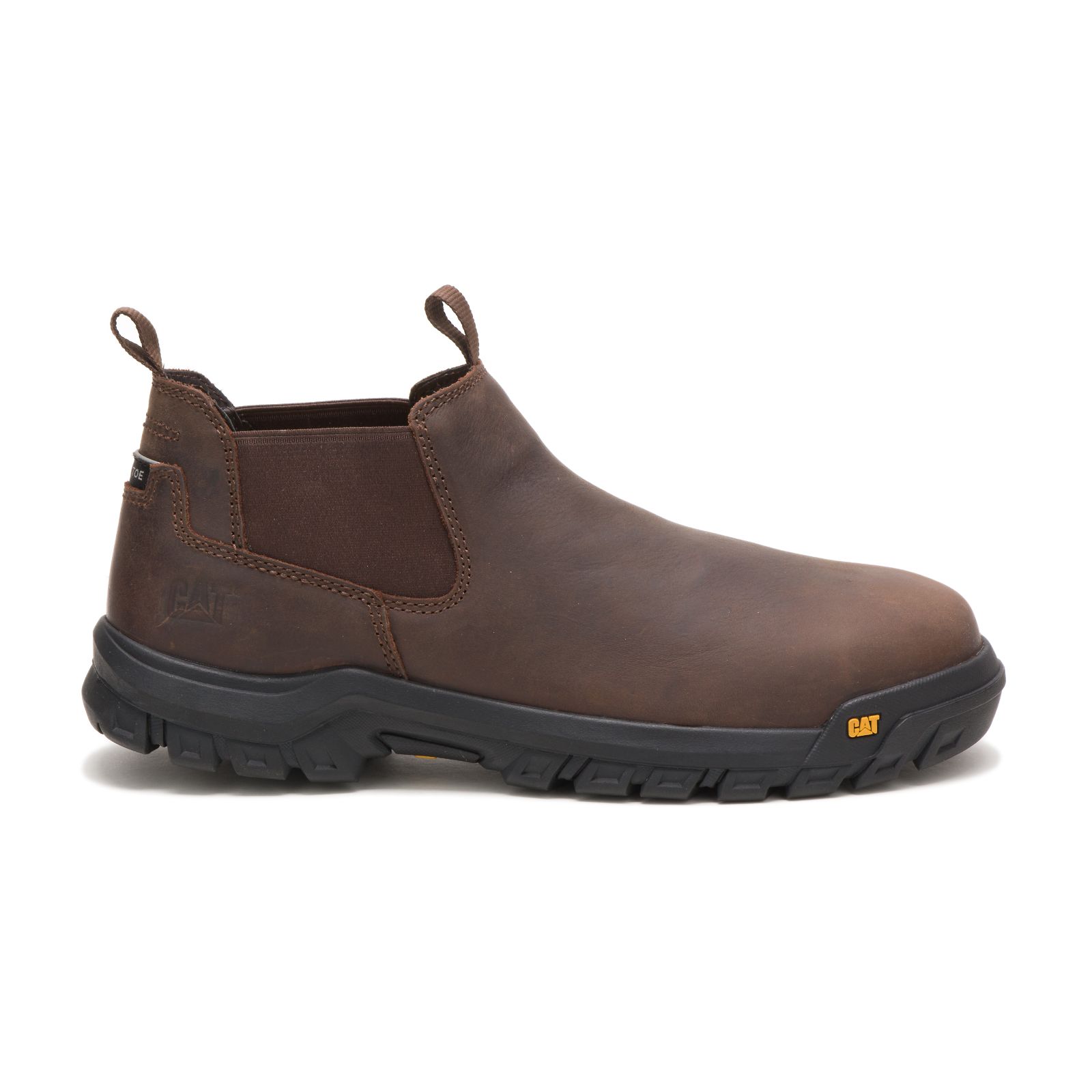 Caterpillar Boots Lahore - Caterpillar Outline Slip-on Steel Toe Mens Steel Toe Boots Brown (382190-WEY)